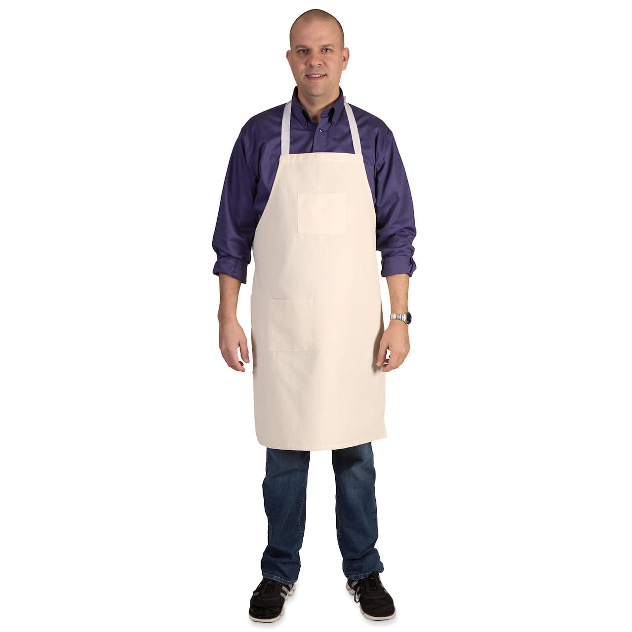6 Pack: Creativity Street® Tan Full Length Adult Apron